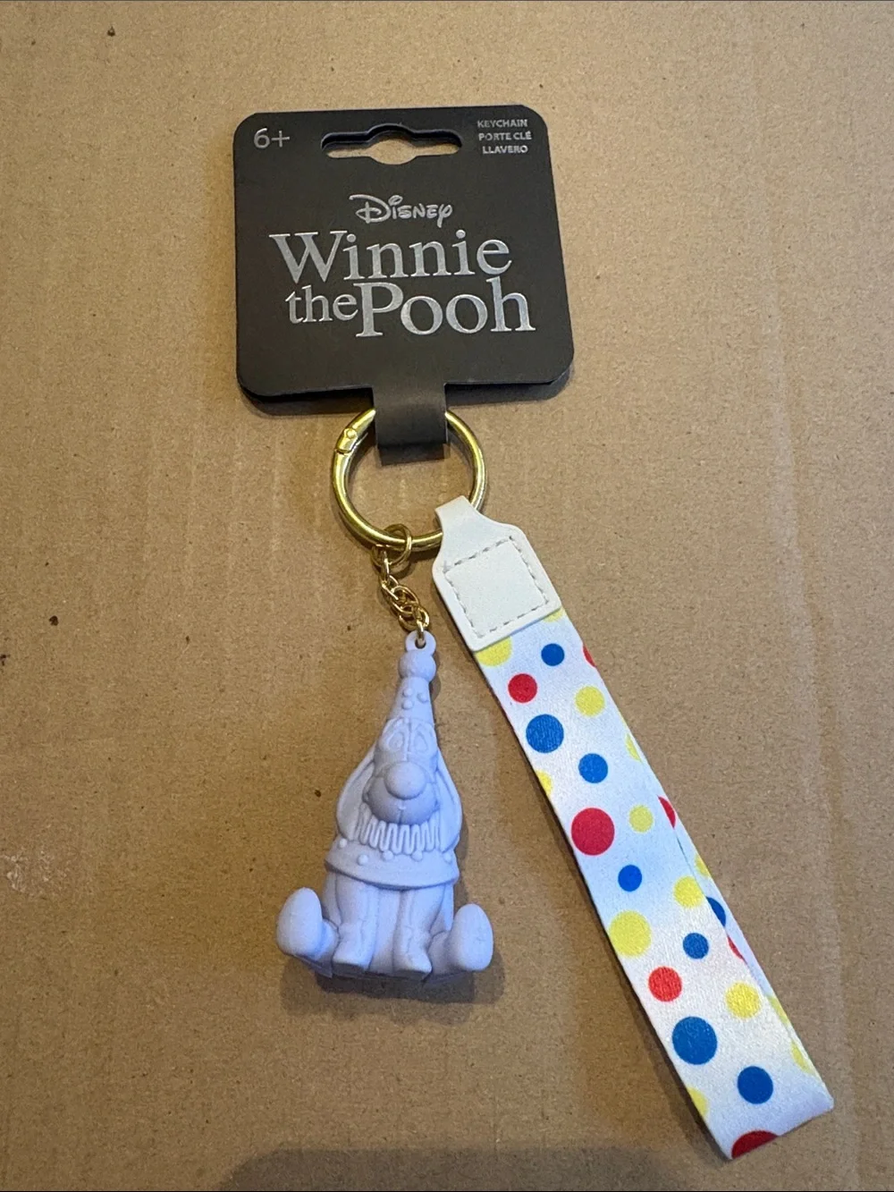 Disney Winnie the Pooh, Eeyore  Polka Dot Wristlet Keychain - Multicolor